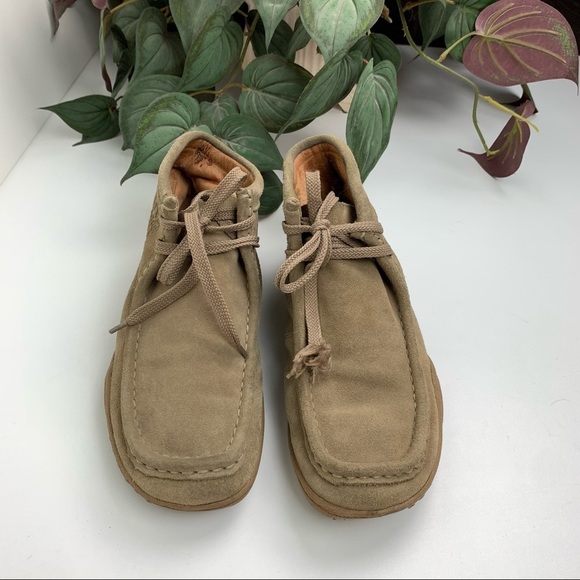 Roots 73 Beige Suede Windsor Lace Up Booties - Picture 2 of 7